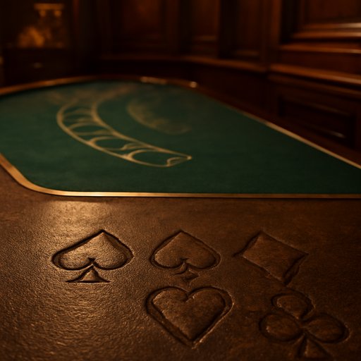 bd777 green felt table in the table room